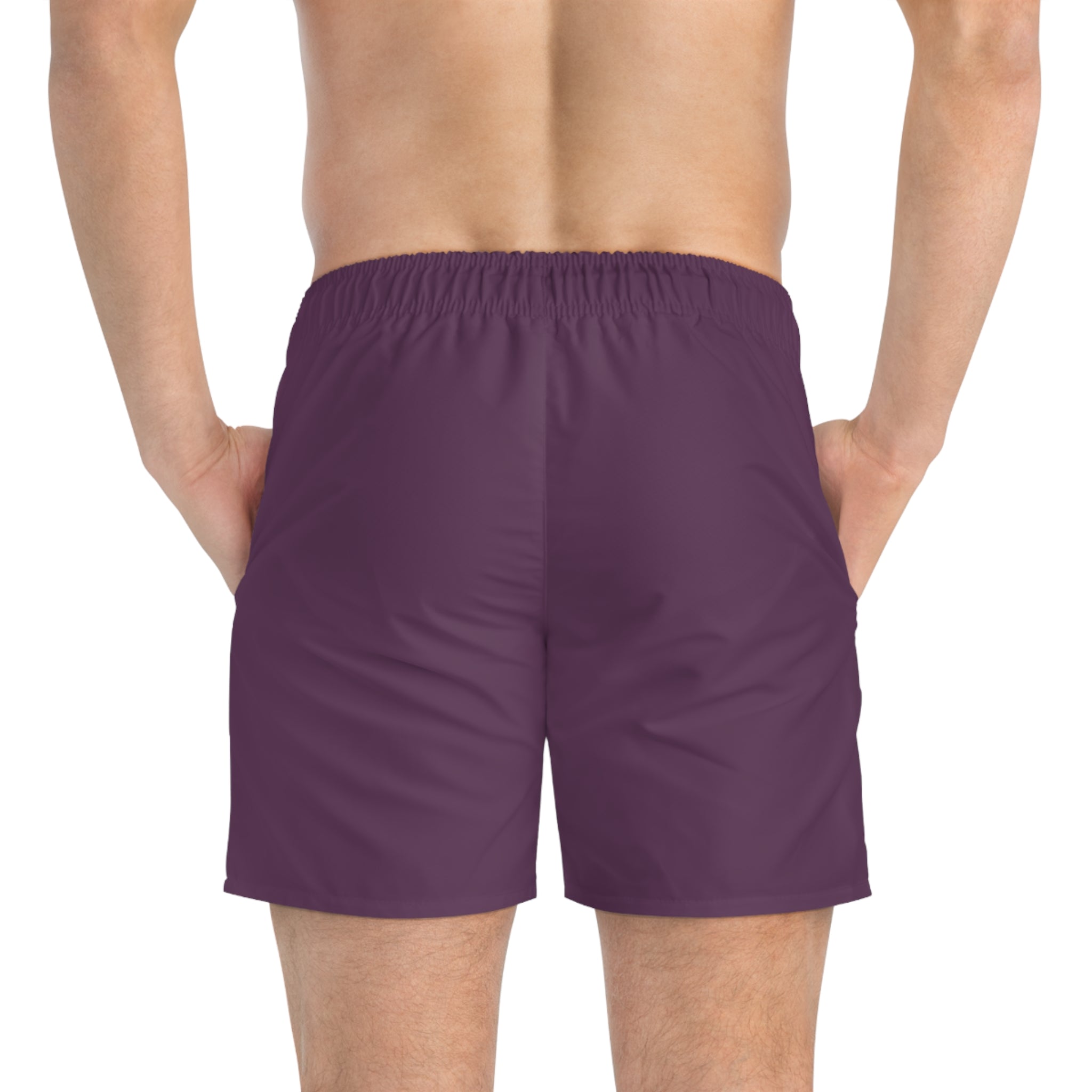 Stylish Signature Men's Swim Shorts, Subtle Colour of "Frutti di bosco" Flavour. - Designed in Italy