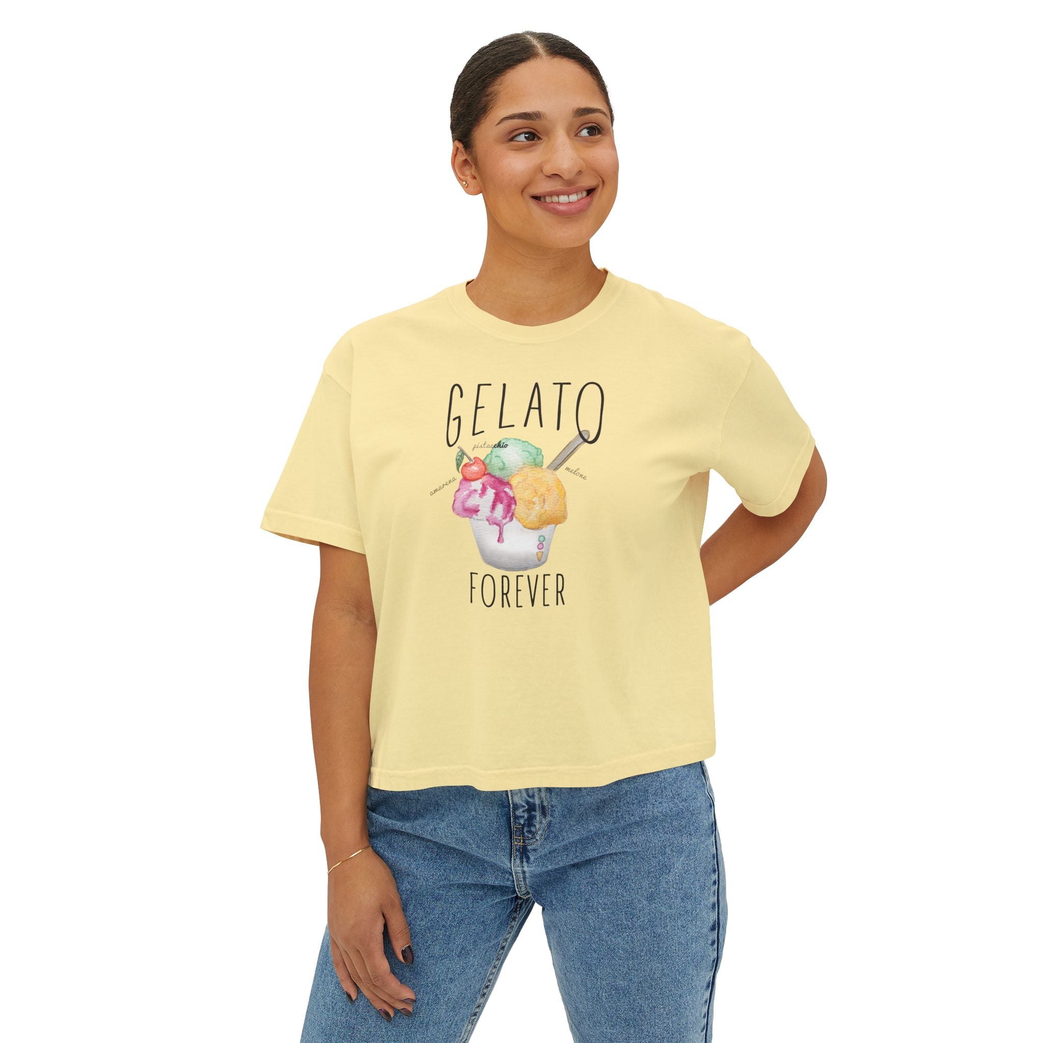 Gelato Forever Cotton T-shirt - Unisex Tee Designed in Italy