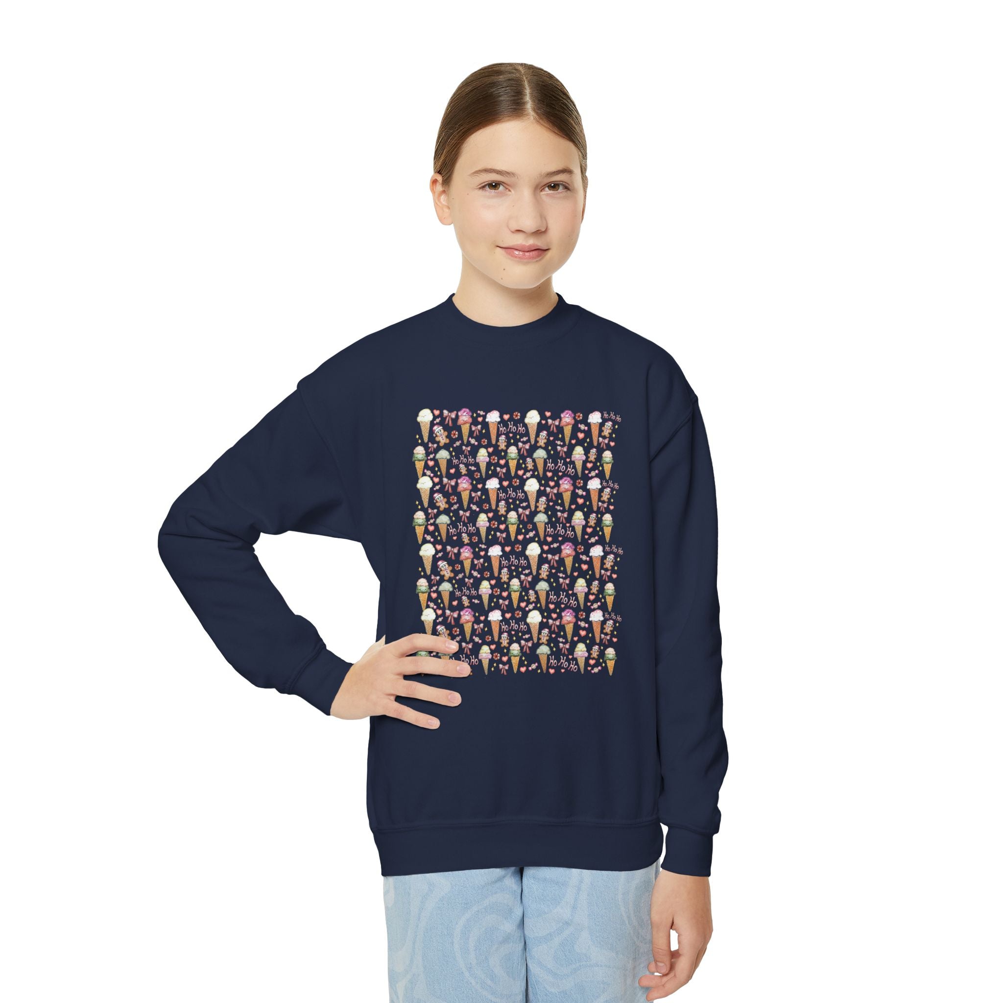 Christmas Gelato Wrapping Paper Crewneck  Sweatshirt