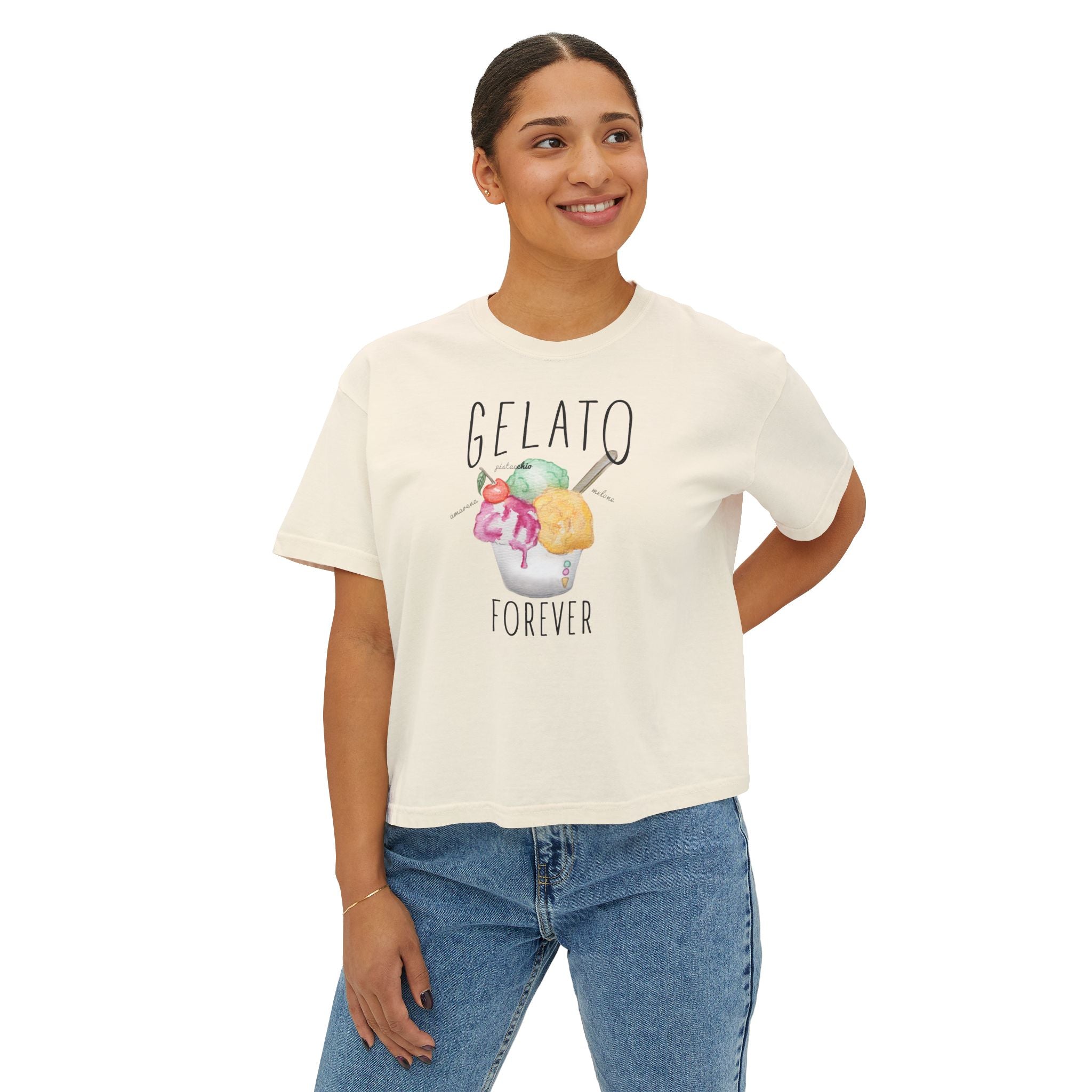 Gelato Forever Cotton T-shirt - Unisex Tee Designed in Italy