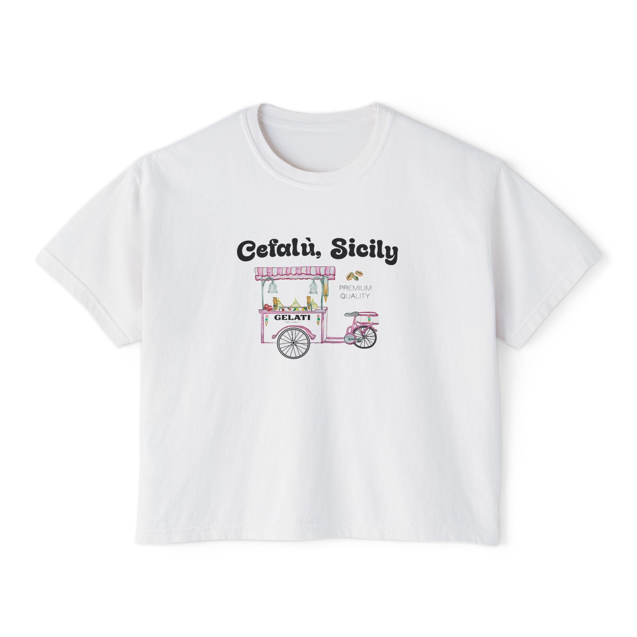 Cefalu, Sicily Gelati Cart Tshirt
