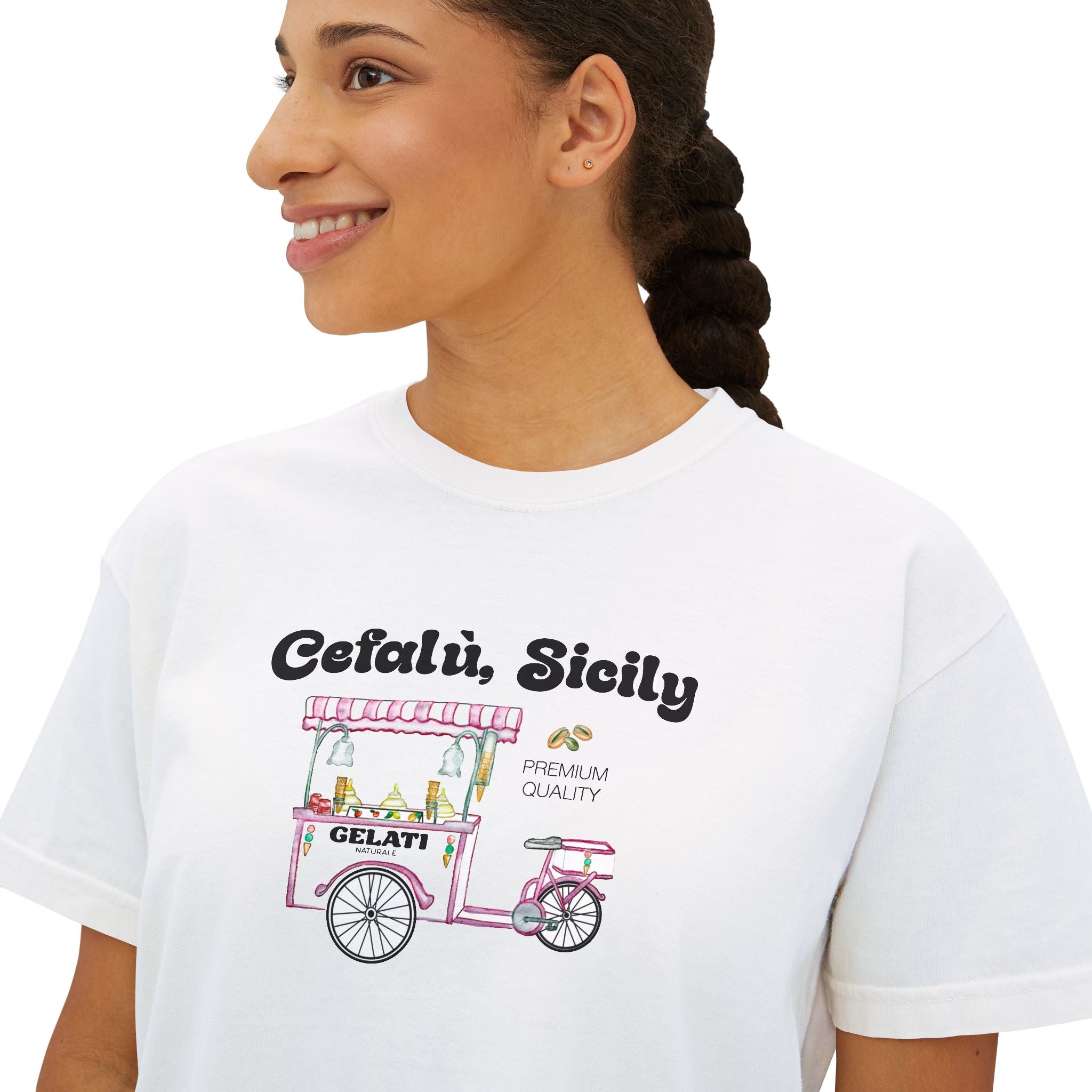 Cefalu, Sicily Gelati Cart Tshirt