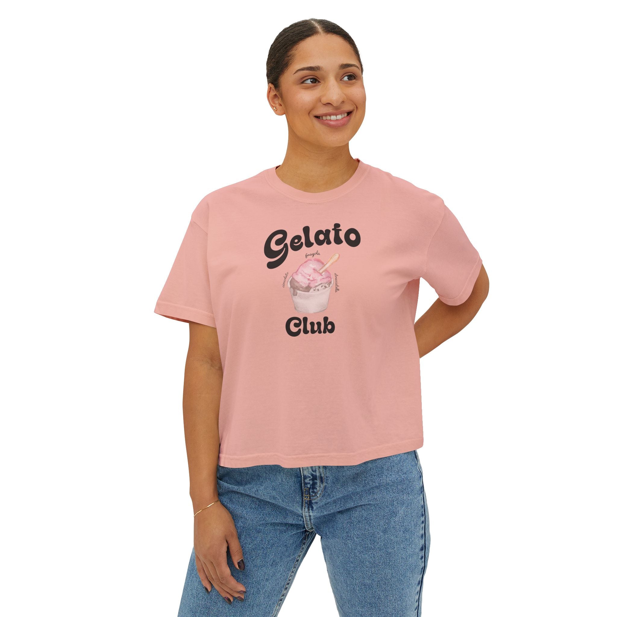 Women's Boxy Tee - Gelato Club *3 Flavours, Casual Cool