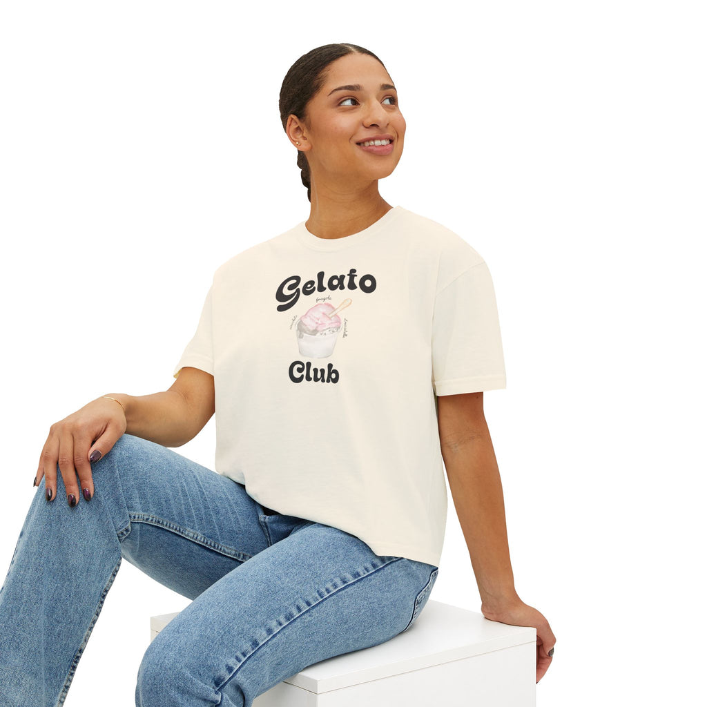 Women's Boxy Tee - Gelato Club *3 Flavours, Casual Cool