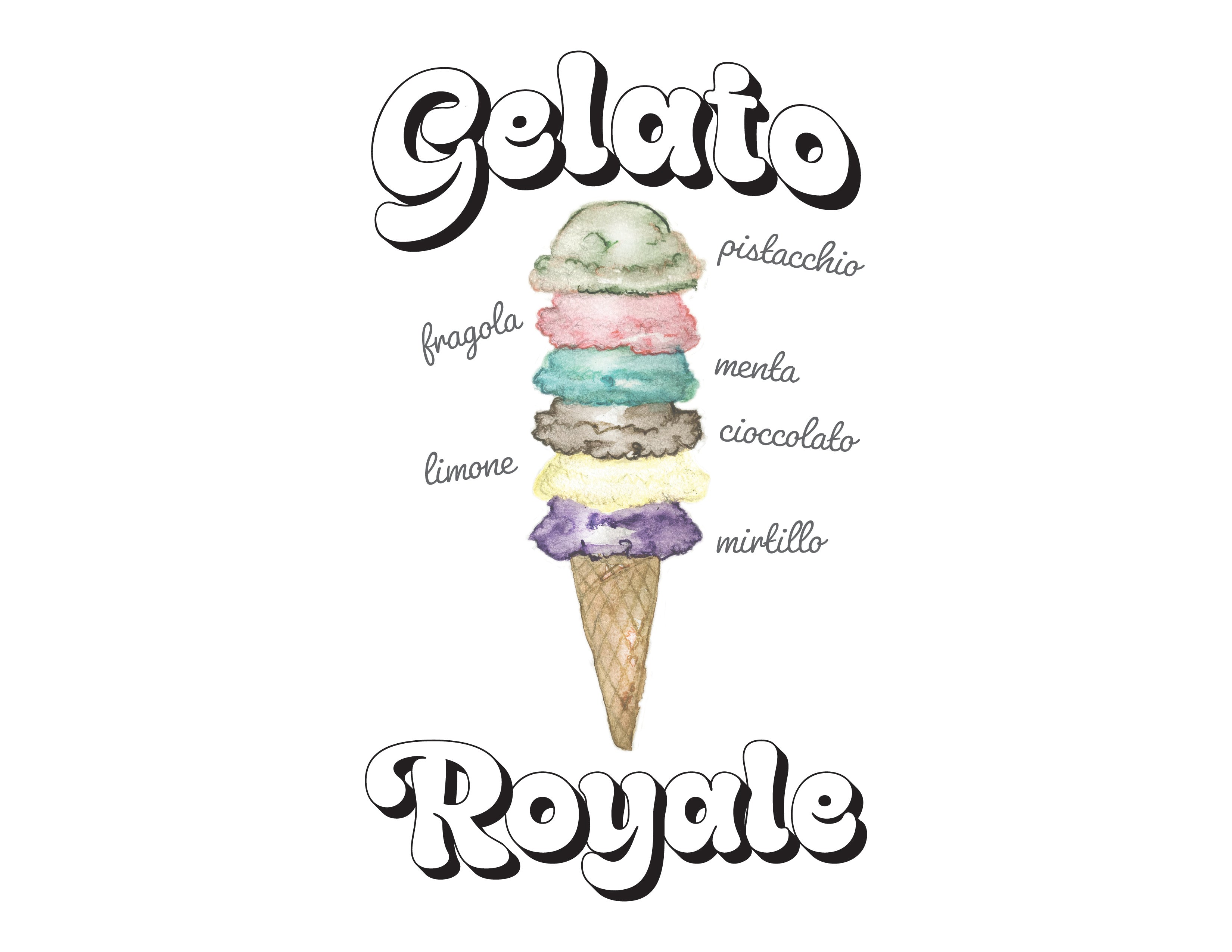Regal Italian Gelato Oversized Boxy Tee