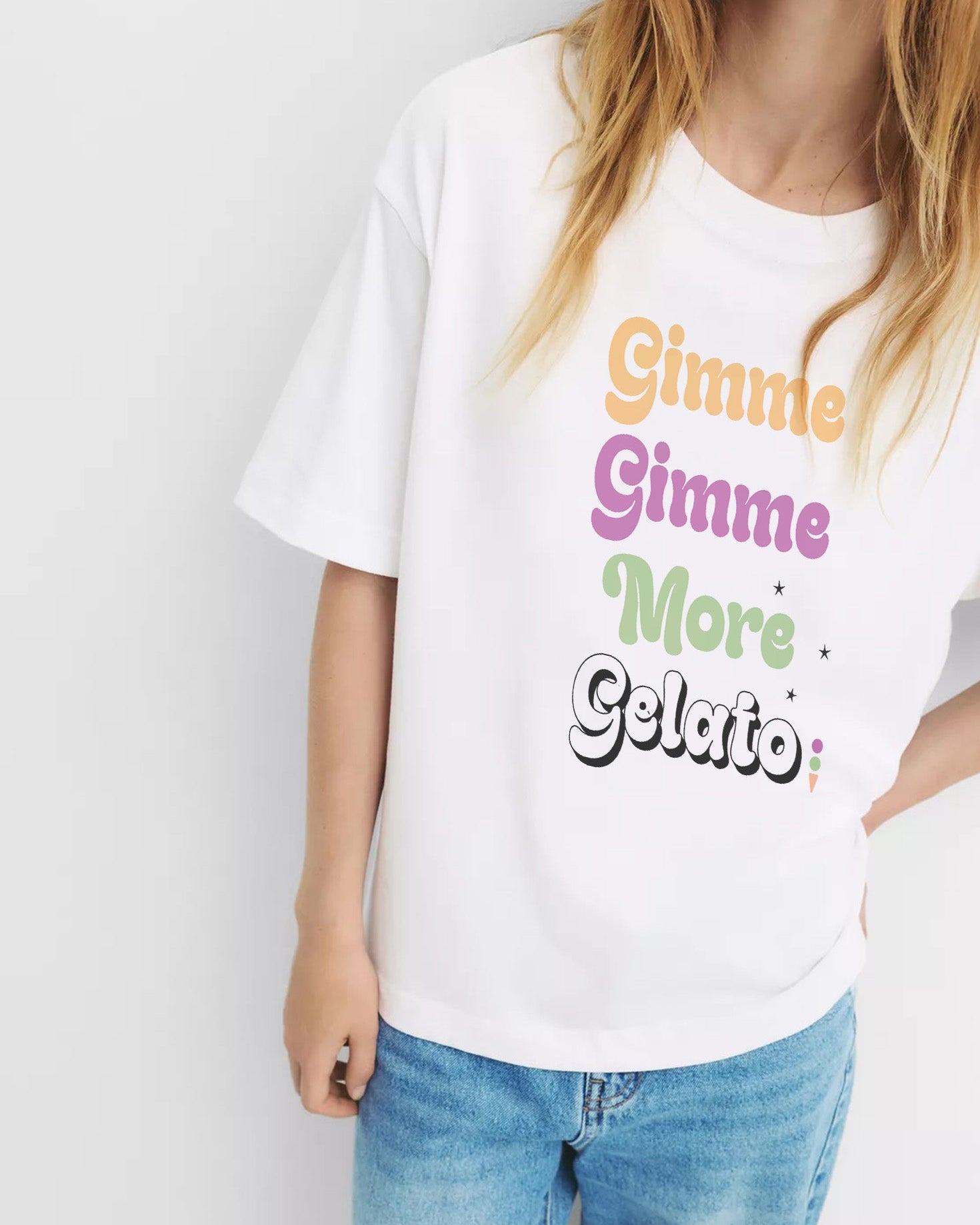 Retro Pastel “The Vibes of Brittney” Oversized Boxy Tee