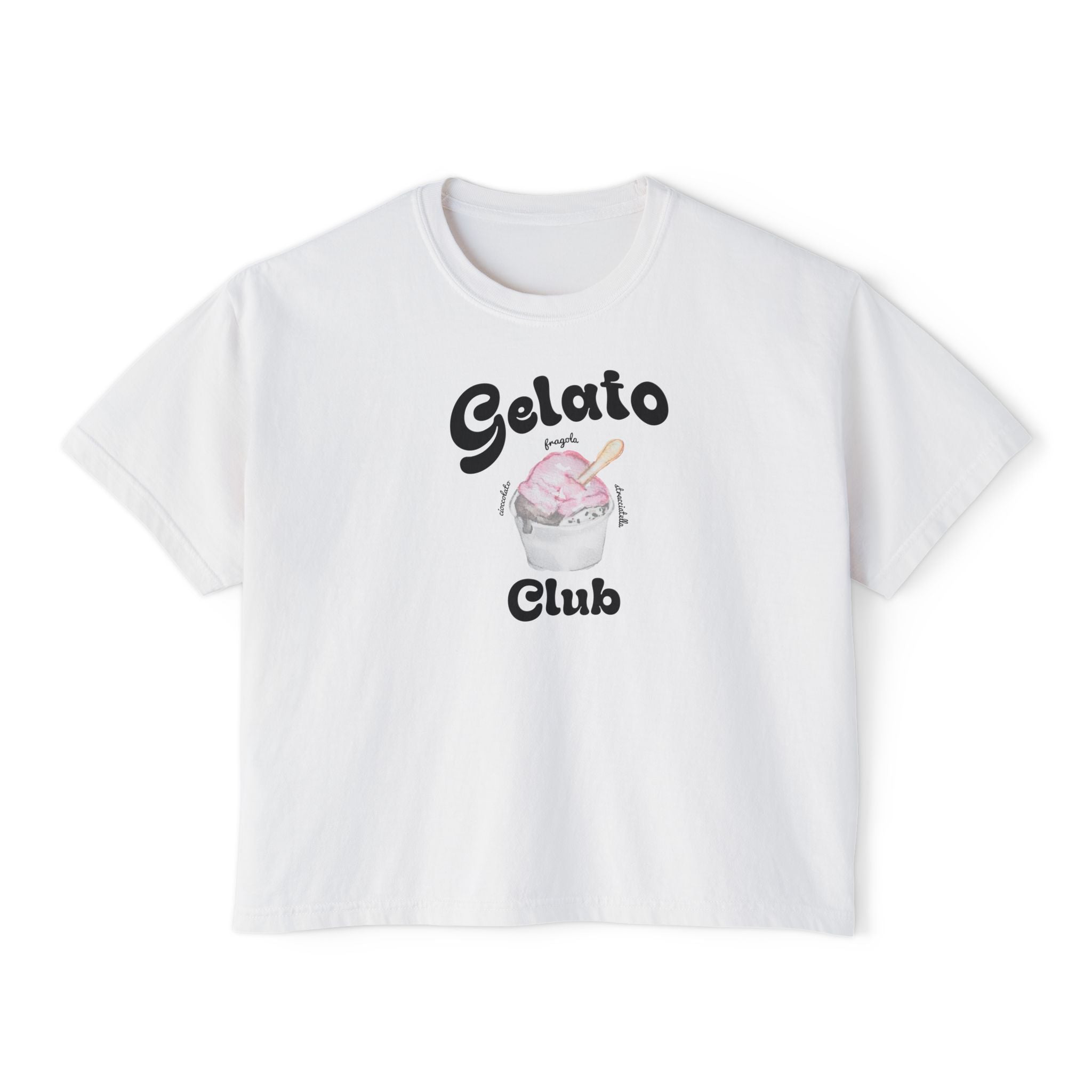Women's Boxy Tee - Gelato Club *3 Flavours, Casual Cool