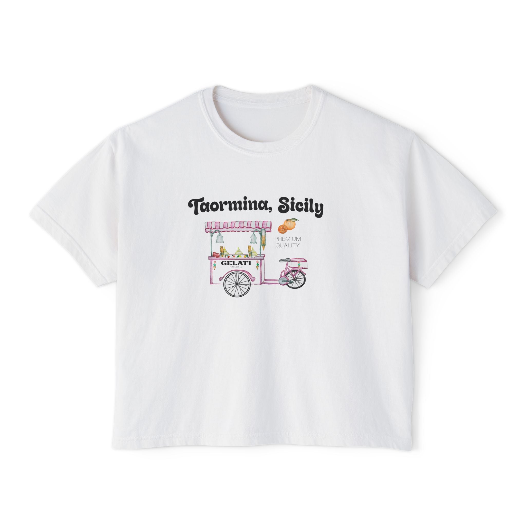 Taormina, Sicily Gelati Cart Tshirt