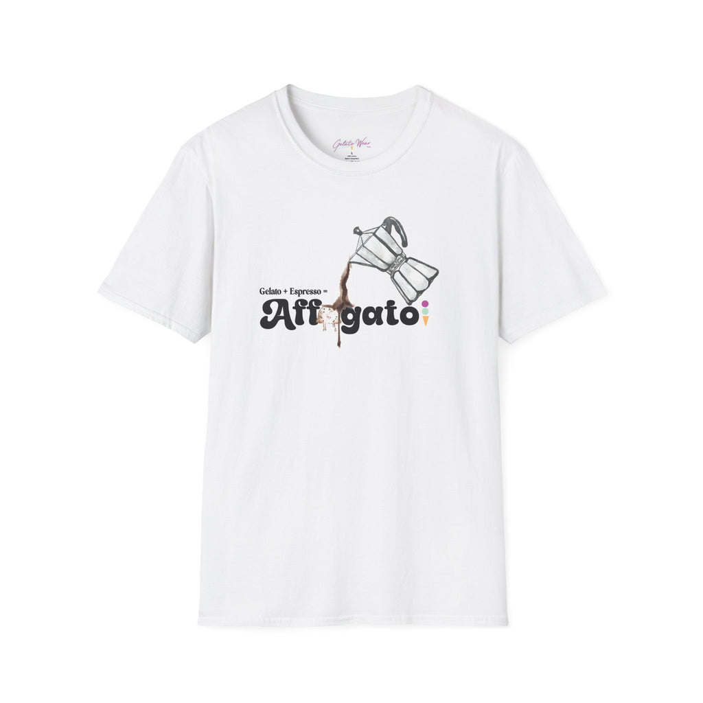 Gelato Affogato, 100% Lightweight Cotton Tee, Caffeine Included. - Designed in Italy