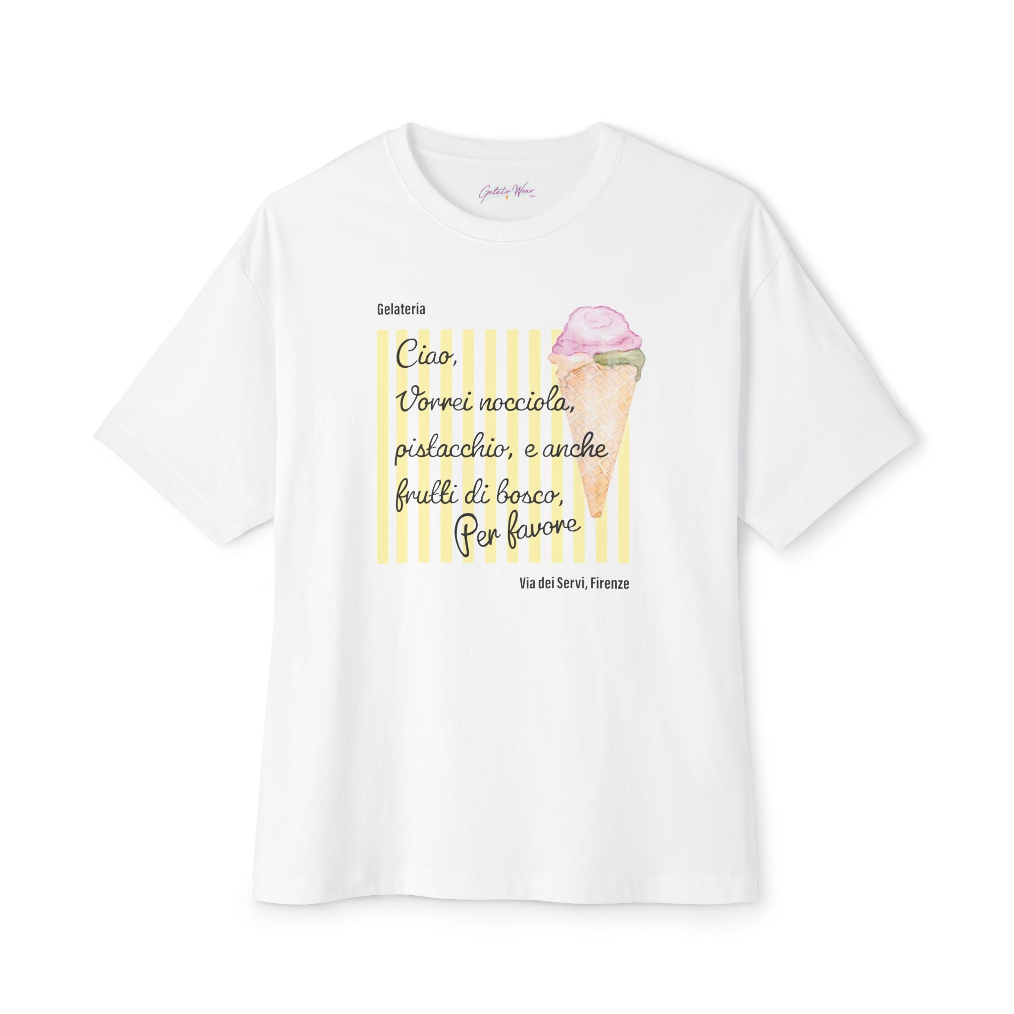 Minimalist Oversized Tee 'Vorrei, Per Favore'