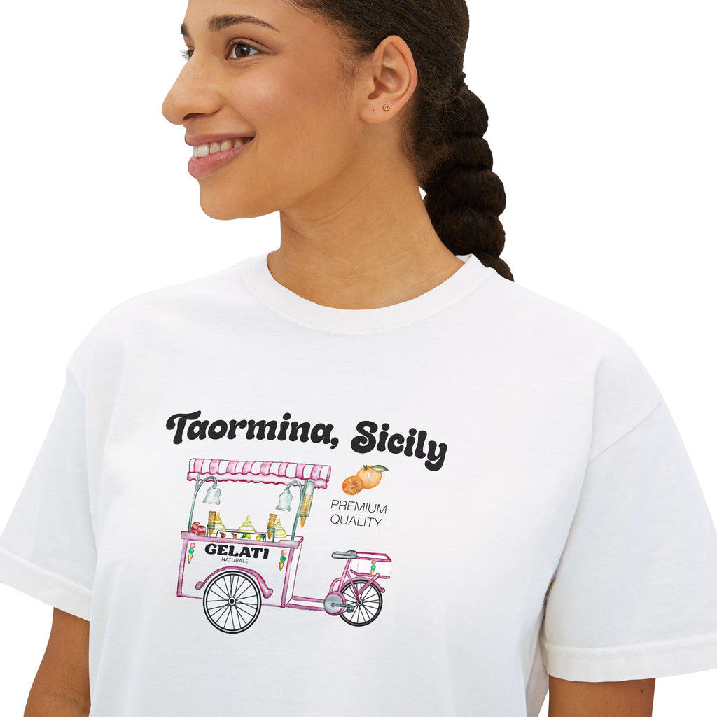 Taormina, Sicily Gelati Cart Tshirt