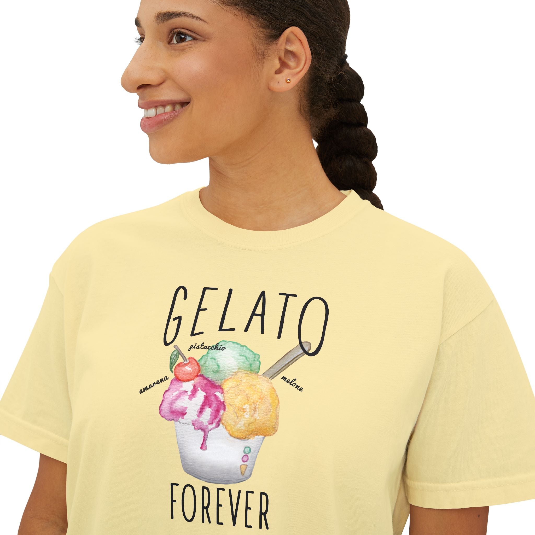 Gelato Forever Cotton T-shirt - Unisex Tee Designed in Italy
