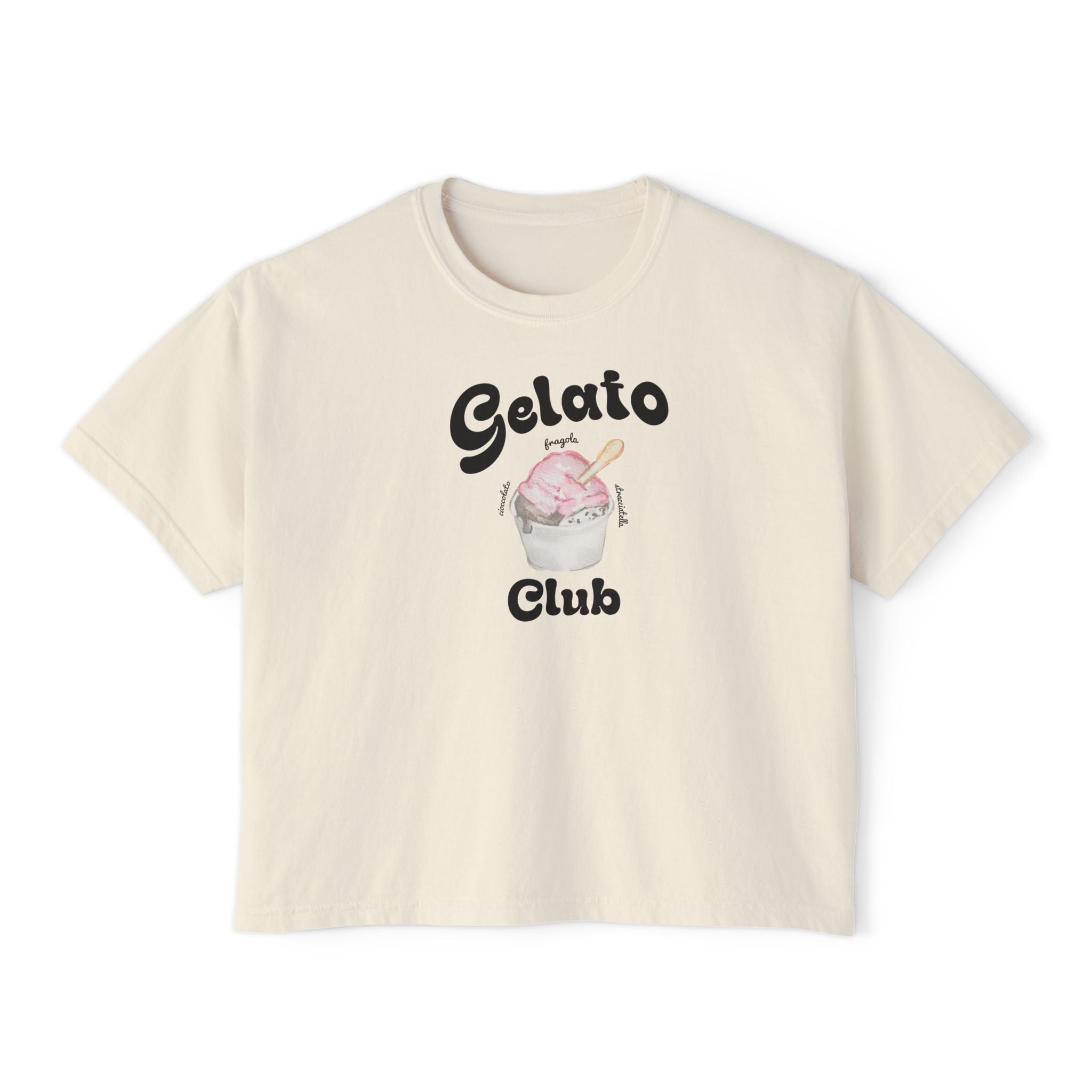 Women's Boxy Tee - Gelato Club *3 Flavours, Casual Cool