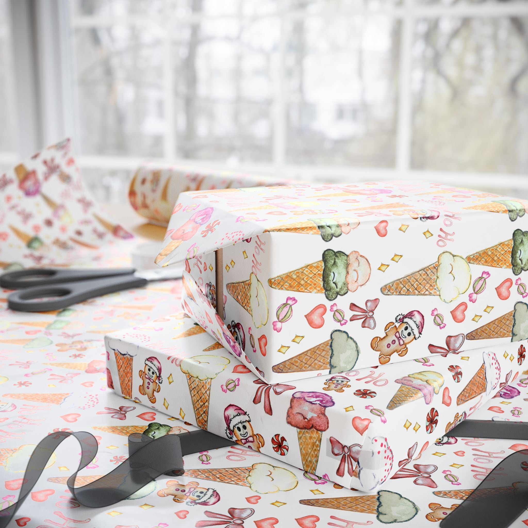Gelato Christmas wrapping Paper