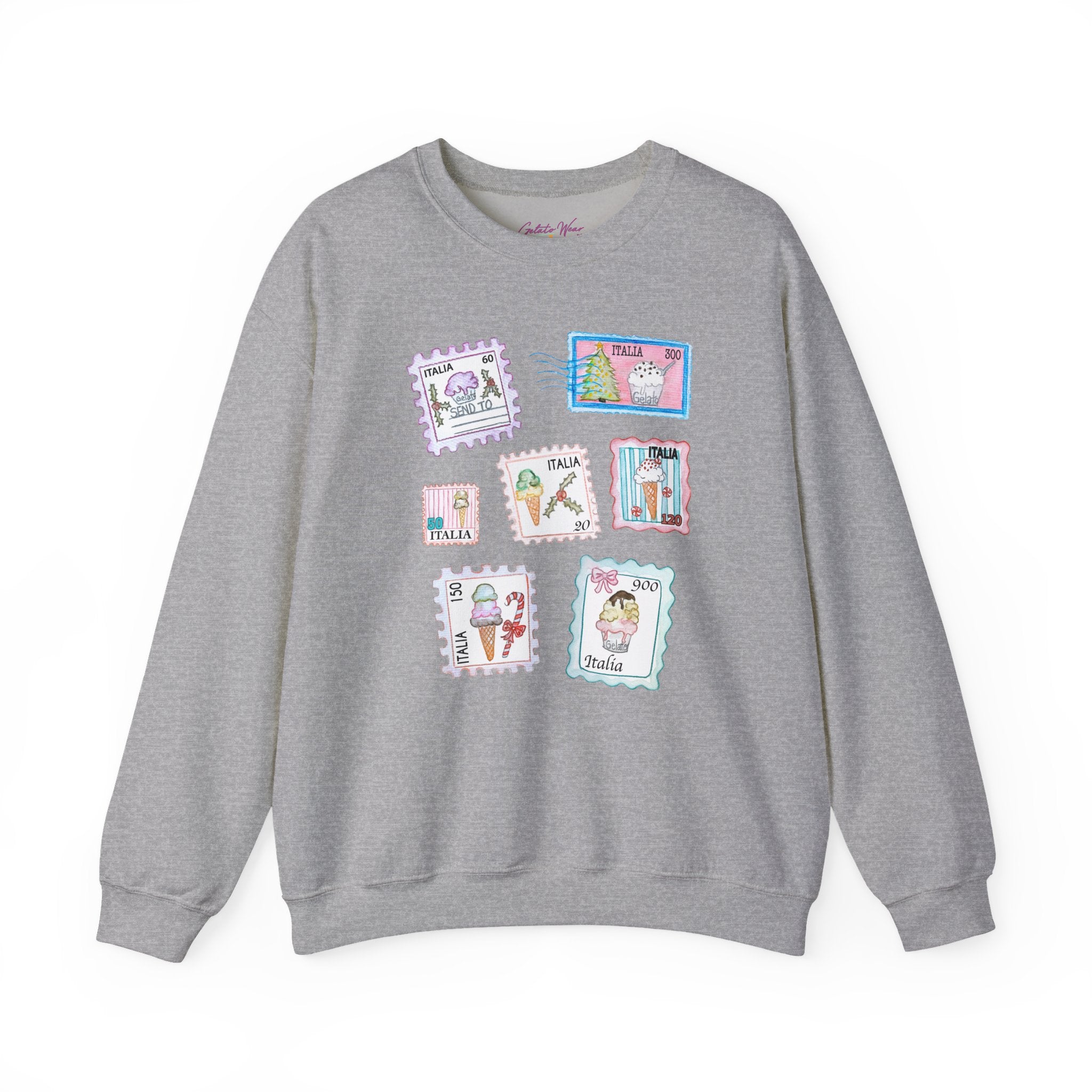 Christmas Postage Stamps Gelato Crewneck Sweater